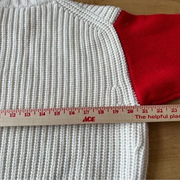 ❤️SOLD❤️ TORY BURCH SPORT MERINO WOOL APRES SKI SWEATER CROP CLASSIC OVERSIZED - Picture 7 of 12